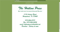 Desktop Screenshot of hotlinepress.com