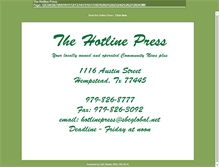 Tablet Screenshot of hotlinepress.com